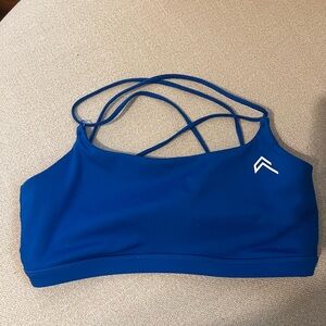 Blue Strappy Sports Bra